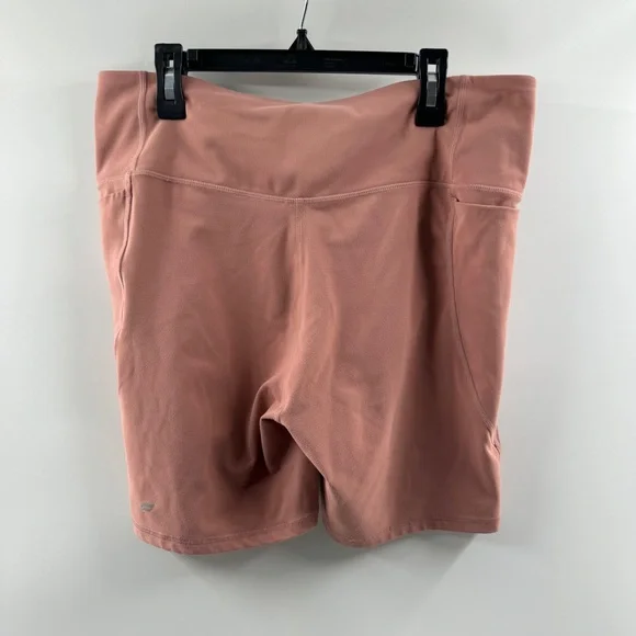 Fabletics PureLuxe Light Pink Crossover Waistband Biker Shorts Size L - Picture 5 of 10